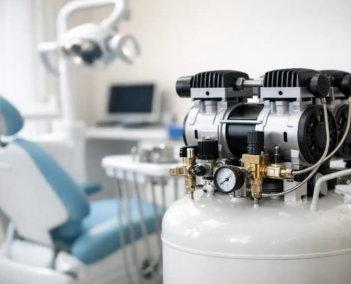 ¿Cuántos HP requiere un compresor dental?